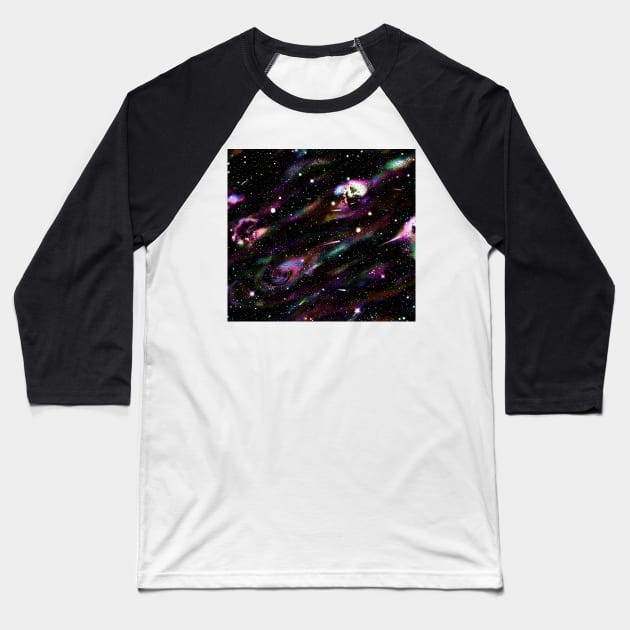 Cosmos Baseball T-Shirt by Shanzehdesigns